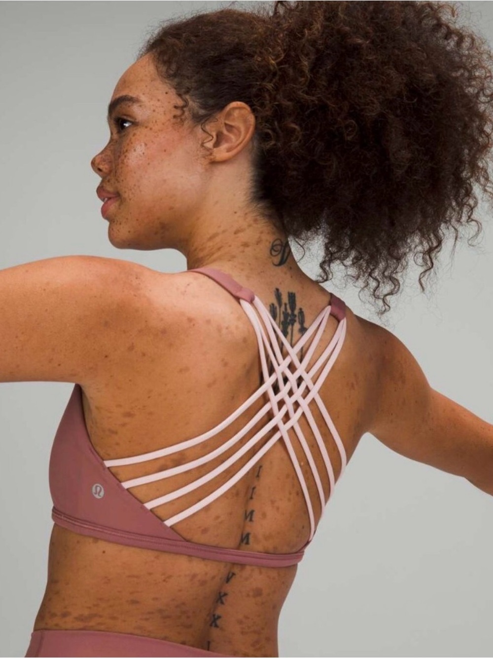 Lululemon Free to Be Wild Sports Bra, Mauve and Pink, Size 8